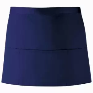 Image of Premier Ladies 'colours' 3 Pocket Apron / Workwear (pack Of 2) (one Size, Navy)
