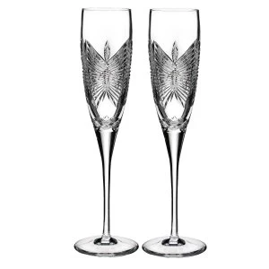 Image of Waterford Wedding happiness flute pair