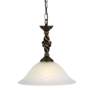 Image of Pembroke 1 Light Pendant, Black, Gold, E27