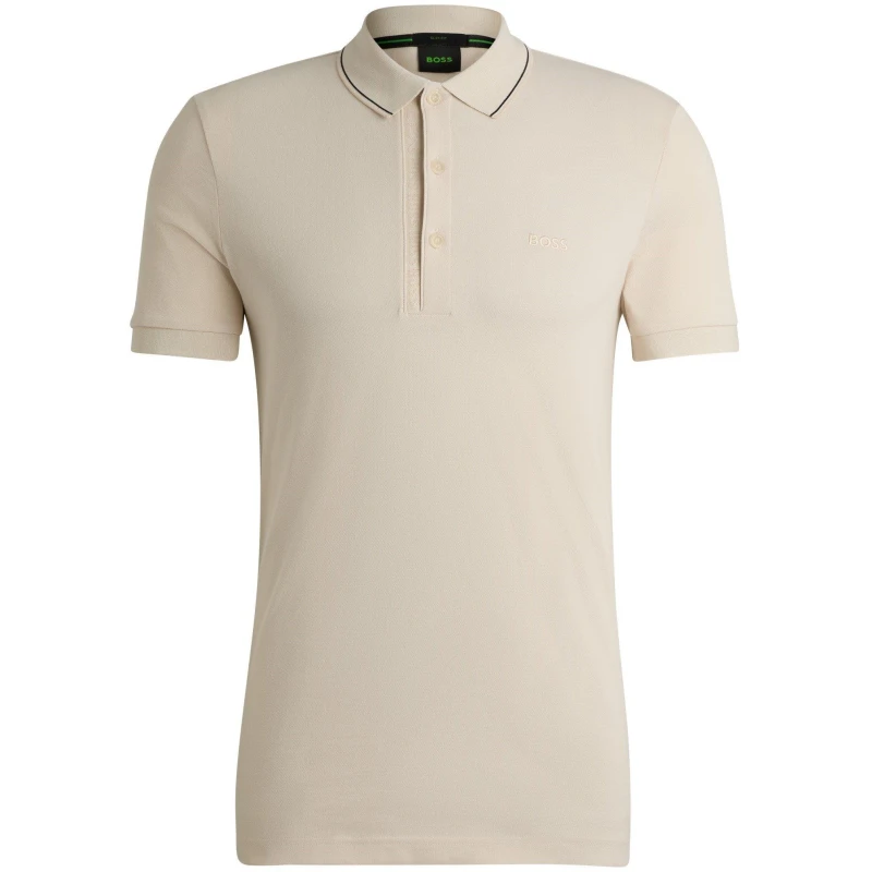 Image of Boss Mens HBG Paule 4 Polo Shirt, Premium Craftsmanship Open White male M