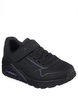 Image of Skechers Childrens Uno Strap Trainer - Black