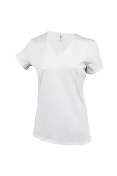 Image of Feminine Fit Short Sleeve V Neck T-Shirt