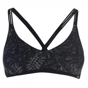 Image of Gul Plunge Bikini Top Ladies - Black Print