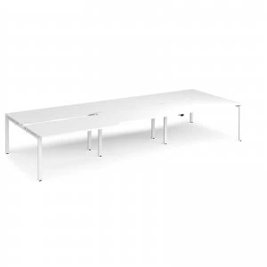 Image of Adapt II Sliding top Triple Back to Back Desk s 4200mm x 1600mm - White