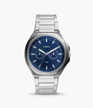 Image of Fossil Men Evanston Multifunction Stainless Steel Watch