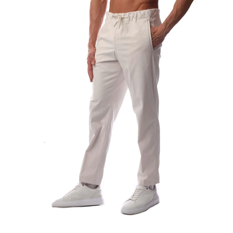 Image of Boss Mens Perin Straight Leg Trouser Open White male 28W R