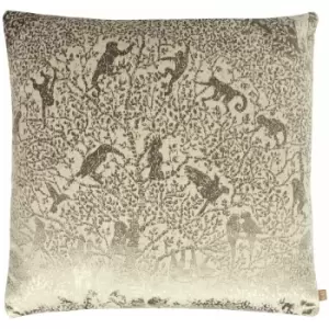Image of Kai Tilia Jungle Print Velvet Cushion Cover, Clay, 55 x 55 Cm