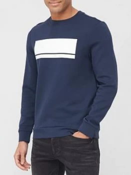Image of Hugo Boss Athleisure One Story Salbo 1 Sweatshirt Navy Size L Men