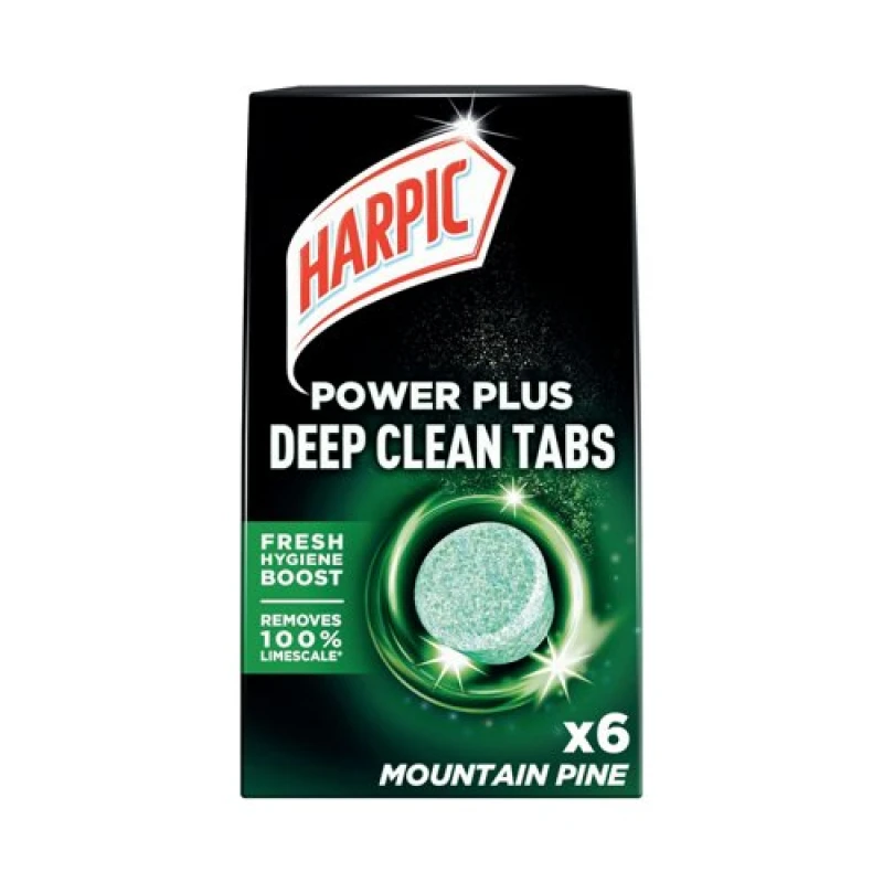 Image of Harpic Harpic Power Plus Deep Clean Toilet Cleaner Tablets x6 Mountain Pine (Pack of 8) 3251790 3251790