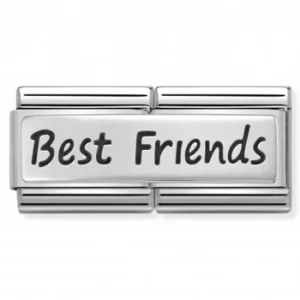 Image of Nomination CLASSIC Silvershine Double Link Best Friends Charm...