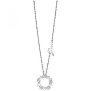 Image of Ladies Guess Heart Bouquet Silver Necklace