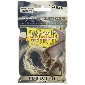 Image of Dragon Shield Perfect Fit Toploaders - Clear/Clear 100 Sleeves - 15 Packs