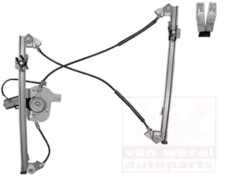 Image of VAN WEZEL 4349261 Window regulator Left Front, Operating Mode: Electric, with electric motor Window Winder (1561)