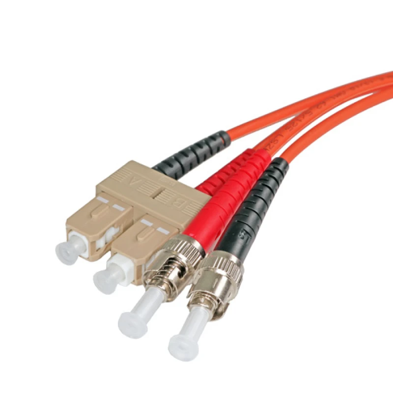 Image of Cablenet 3m OM1 62.5/125 ST-SC Duplex Orange LSOH Fibre Patch Lead