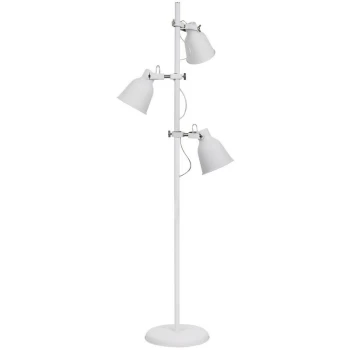 Image of Fan Europe Lighting - Fan Europe Legend - Triple Light Floor Lamp, White, Nickel, E27