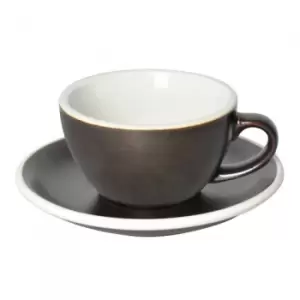 Image of Cappuccino cup with a saucer Loveramics Egg Gunpowder, 200ml