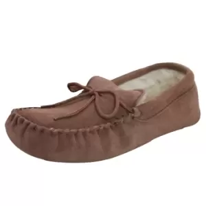 Image of Eastern Counties Leather Unisex Wool-blend Soft Sole Moccasins (7 UK) (Camel)