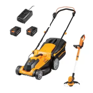 Image of LawnMaster CLMF2437G COMBO 37cm 24V Cordless Grass Trimmer and Lawnmower