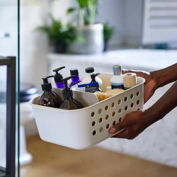 Image of EasyStore Large Ecru Storage Basket Ecru (Cream)