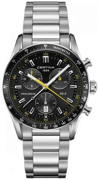 Image of Certina Watch DS-2 Chrono 1/100 Sec Quartz - Black CRT-316
