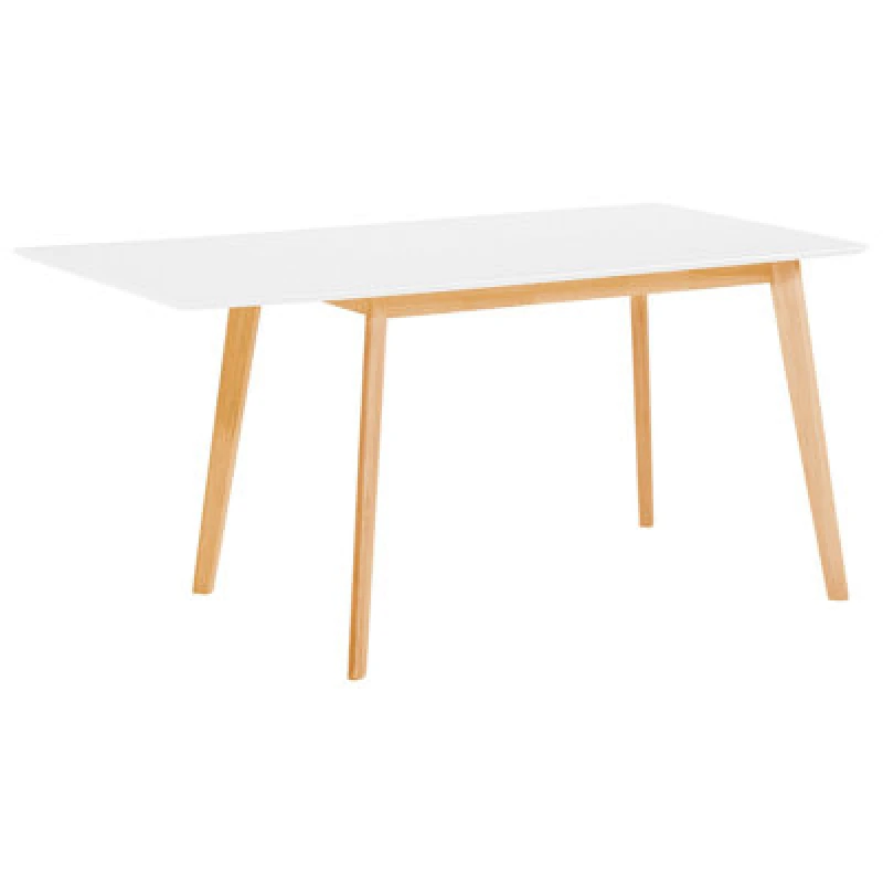 Image of Beliani Extending Dining Table Medio White 120/155cm 80 Cm