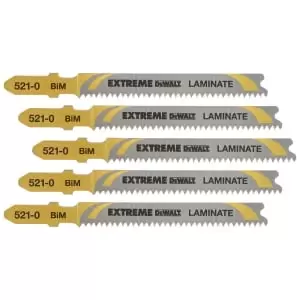 Image of DEWALT T101BIF Long Life Bi-Metal Jigsaw Blades Pack of 5