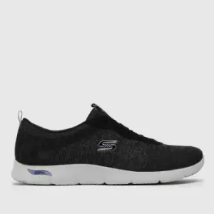 Image of SKECHERS Black & White Dlites Trainers
