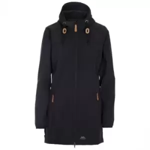 Image of Trespass Womens Kristy Hooded Long Length Softshell Coat M-UK 12, Bust 36' (91.4cm)