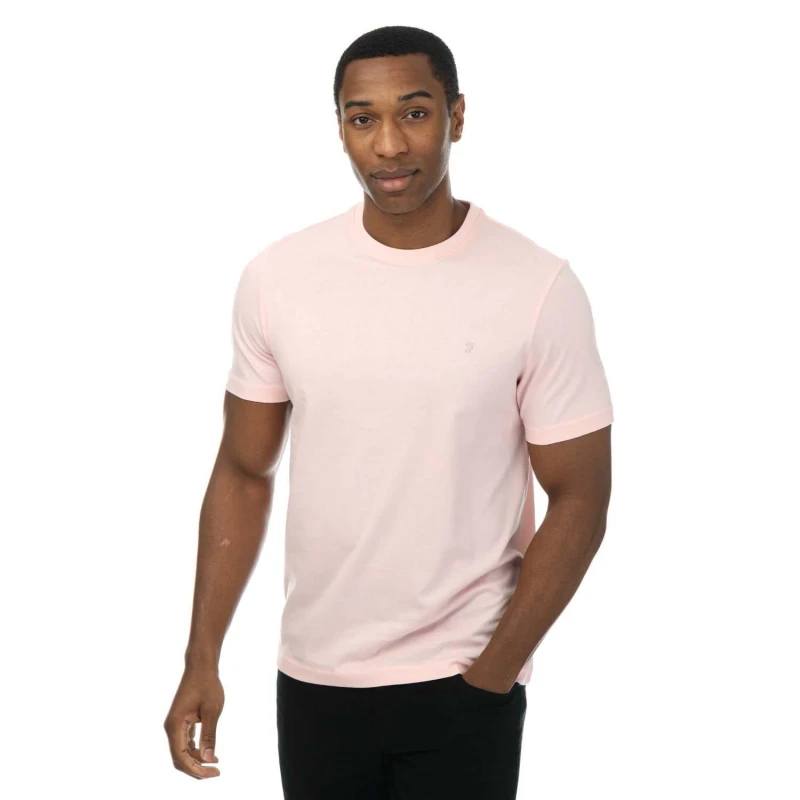 Image of Farah Eddie Crew T-Shirt - Pink Pink M