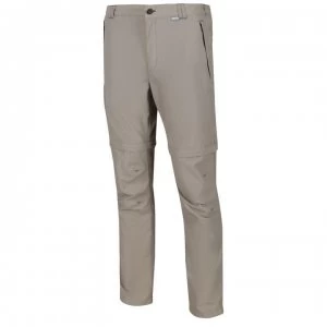 Image of Regatta Leesville II Zip Off Walking Trousers, Long Leg Length - Parchment