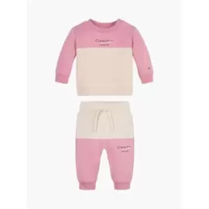 Image of Calvin Klein Jeans Hero Logo Colour Block Hwk Set - Pink