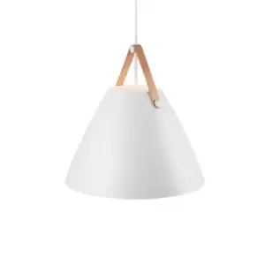 Image of Strap 48cm Dome Pendant Ceiling Light White, E27