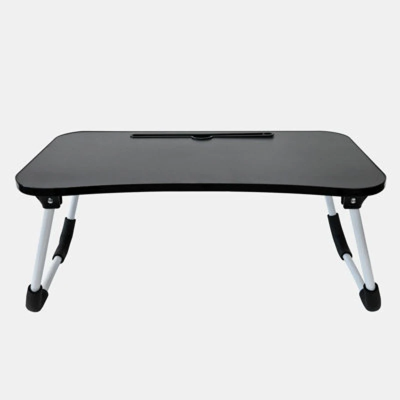 Image of OHS OHS Foldable Wooden Lap Tray TV Dinner Bed Laptop Work Desk Stand Portable in Charcoal Charcoal One Size Unisex 5027434215126