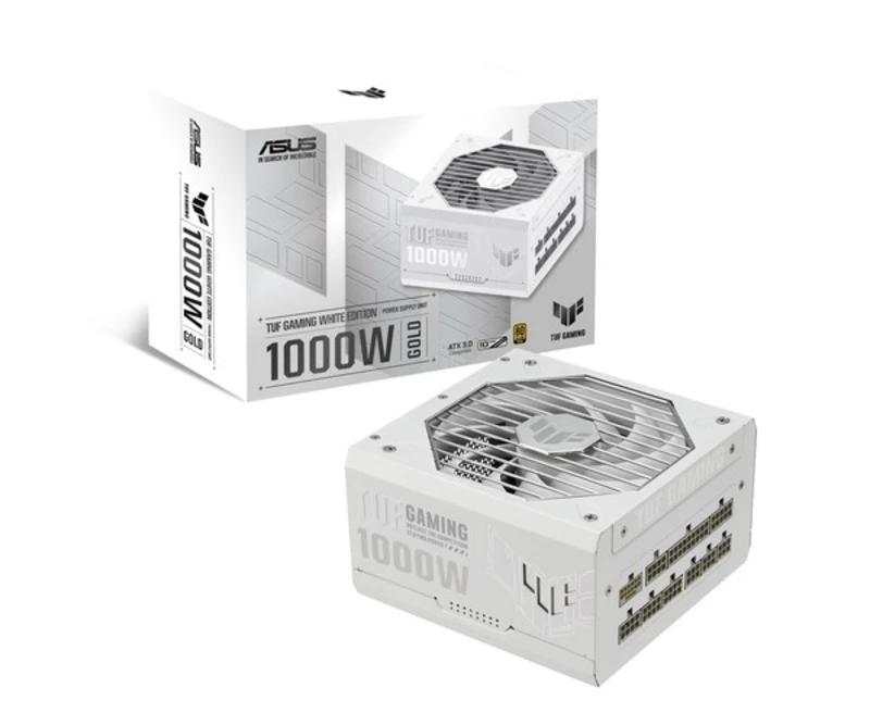 Image of Asus ASUS TUF Gaming 1000W Gold White Edition power supply unit 20+4 pin ATX ATX 90YE00S5-B0NA00