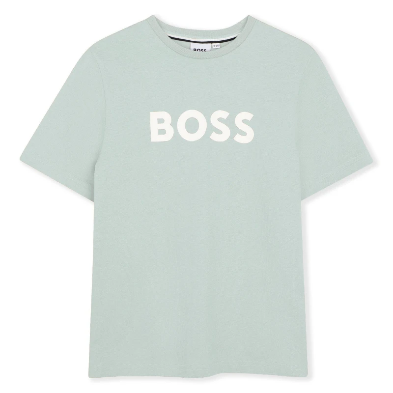 Image of Boss Kids Logo T-Shirt Sprout Green male 14Y