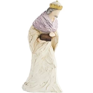 Image of More than Words Nativity Figurines Wise Man Purple (Gold)