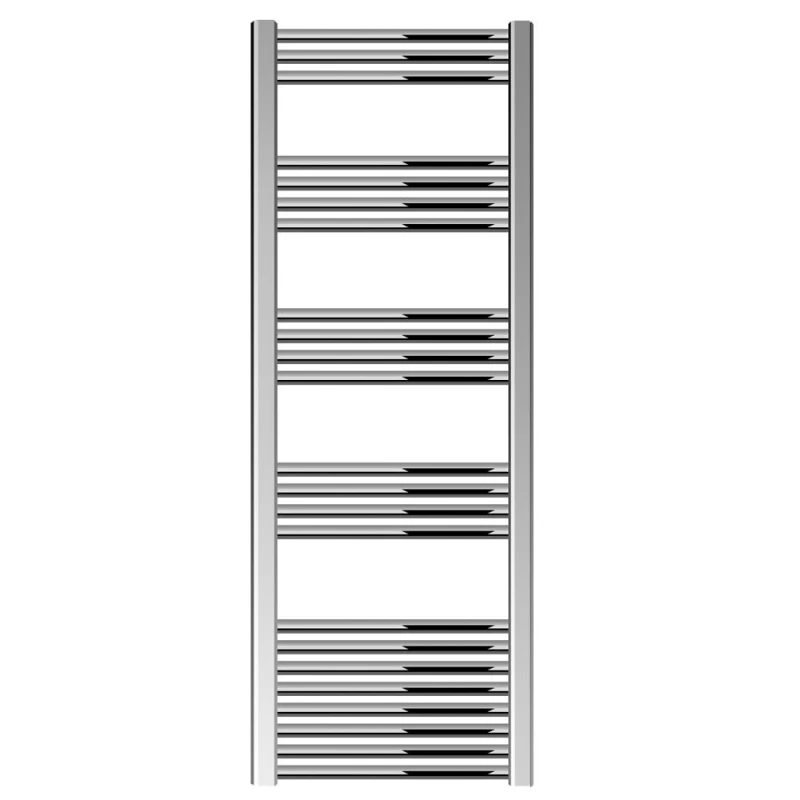 Image of Balterley Straight Heated Towel Rail Radiator, 431W, 500 x 1500mm, Chrome in Silver Silver Unisex