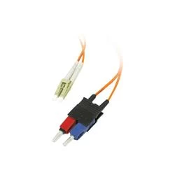 Image of C2G 3m LC/SC LSZH Duplex 62.5/125 Multimode Fibre Patch Cable - Orange