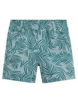 Image of Mango Baby Boys Printed Shorts - Green