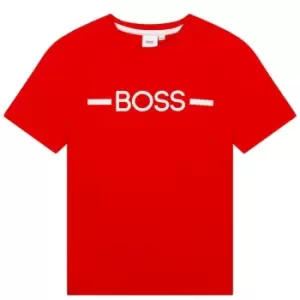 Image of Boss Logo T Shirt - Red