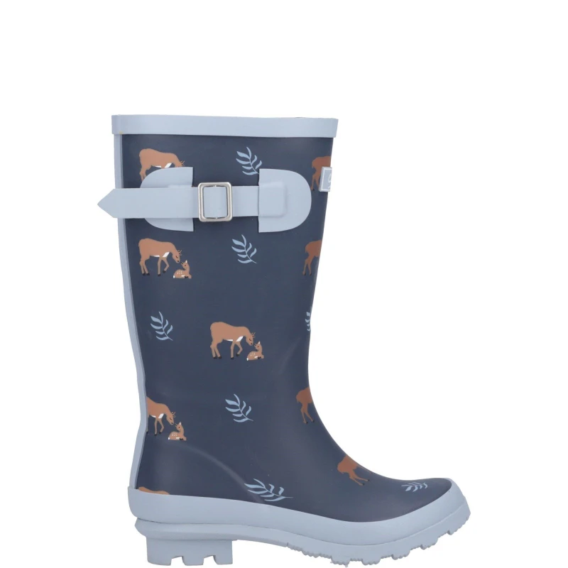 Image of Cotswold Woodland JNR Wellingtons - Blue Blue 4