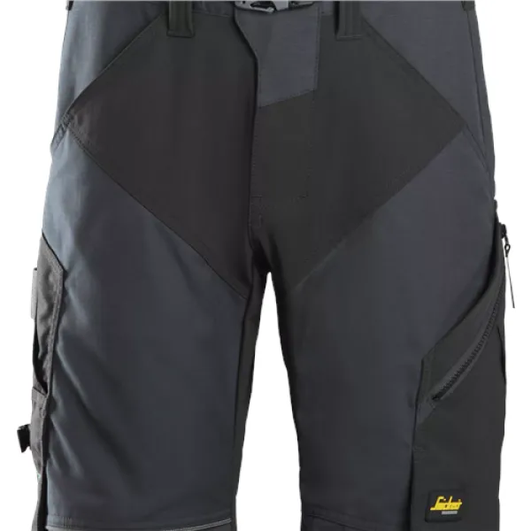 Image of Snickers FlexiWork Work Shorts+ - Steel Grey/Black - 56