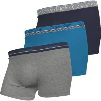 Image of Calvin Klein 3 Pack Limit Trunks - Nvy/Grey/Sky