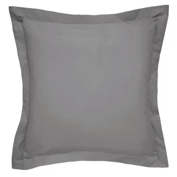 Image of Bedeck of Belfast Fine Linens 300TC Plain Dye Square Pillowcase - CHARCOAL