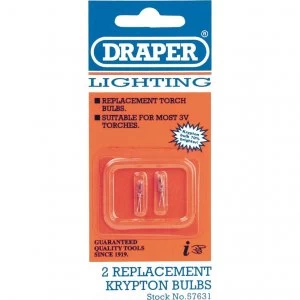 Image of Draper 2 Piece Replacement Krypton 3v Torch Bulb