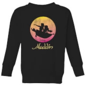 Image of Disney Aladdin Flying Sunset Kids Sweatshirt - Black - 5-6 Years
