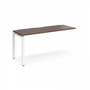 Image of Adapt II Add On Unit Single 1600mm x 600mm - White Frame Walnut top