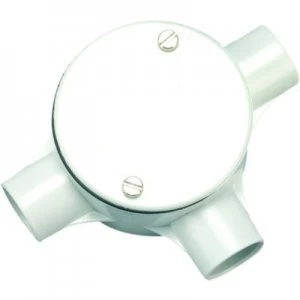 Image of Wickes 3 Way Tee Junction Box - White 20mm