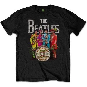 Image of The Beatles - Sgt Pepper Unisex Medium T-Shirt - Black