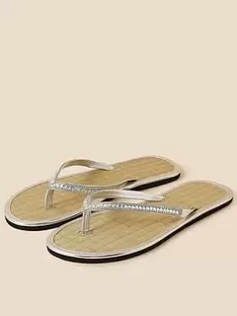 Image of Accessorize Crystal Embellished Seagrass, Multi, Size S, Women